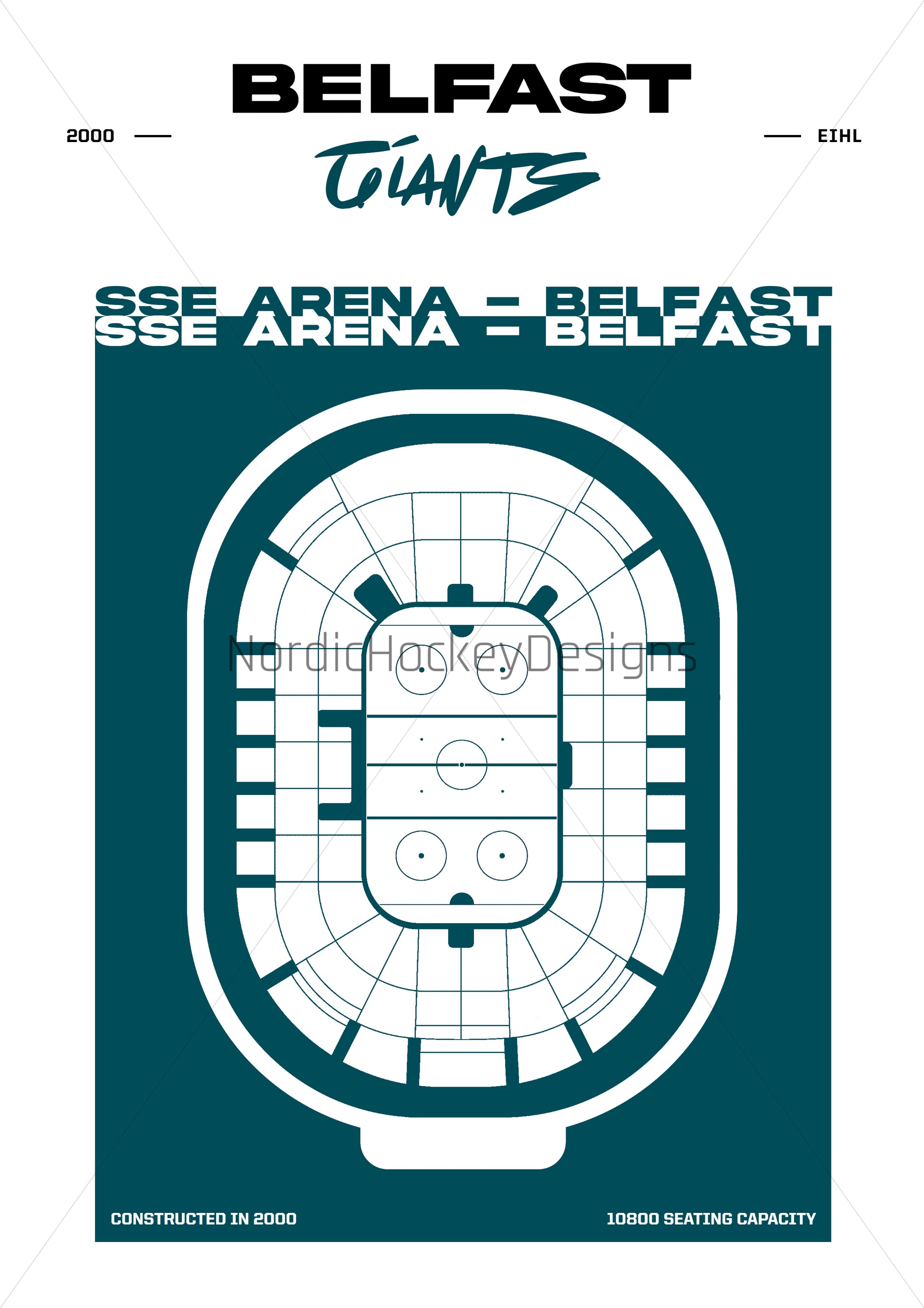 SSE Arena Belfast Poster, Belfast Giants, (Digital Download)