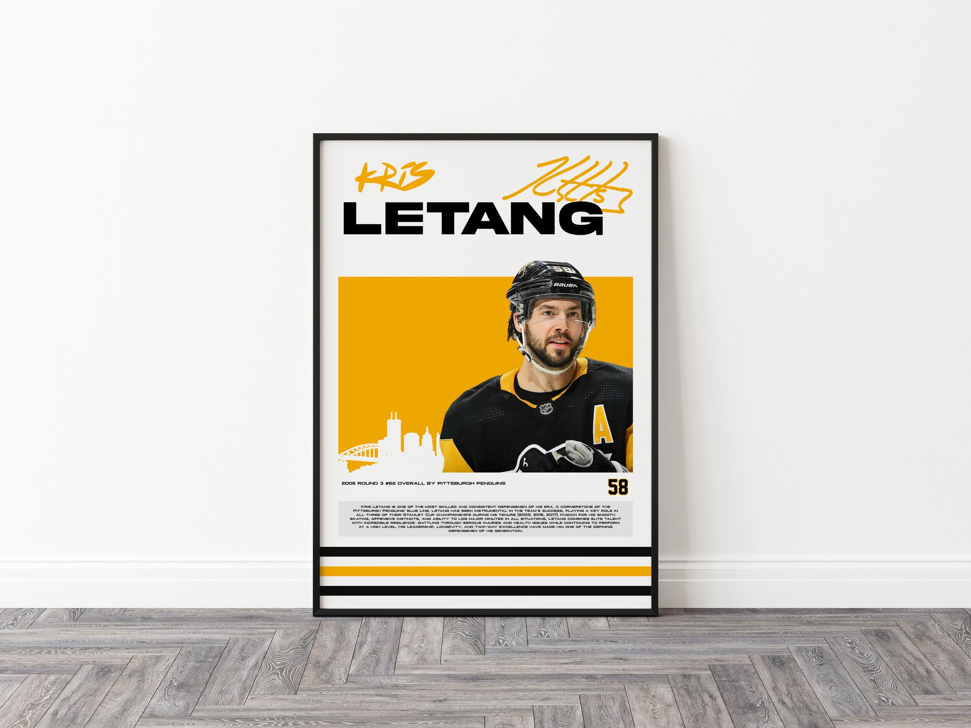 Kris Letang Poster, Pittsburgh Penguins, (Digital Download)