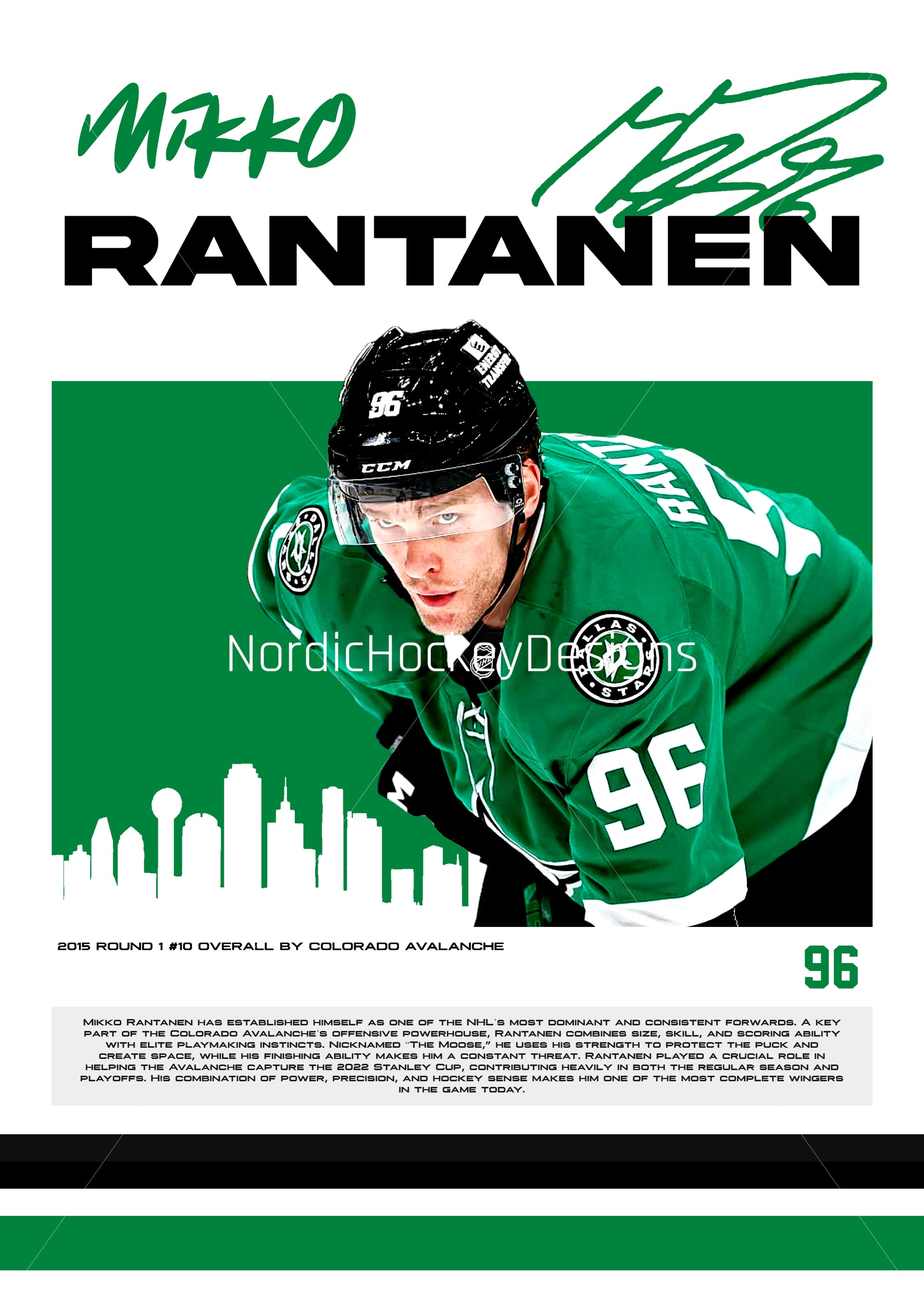 Mikko Rantanen Poster, Dallas Stars, (Digital Download)