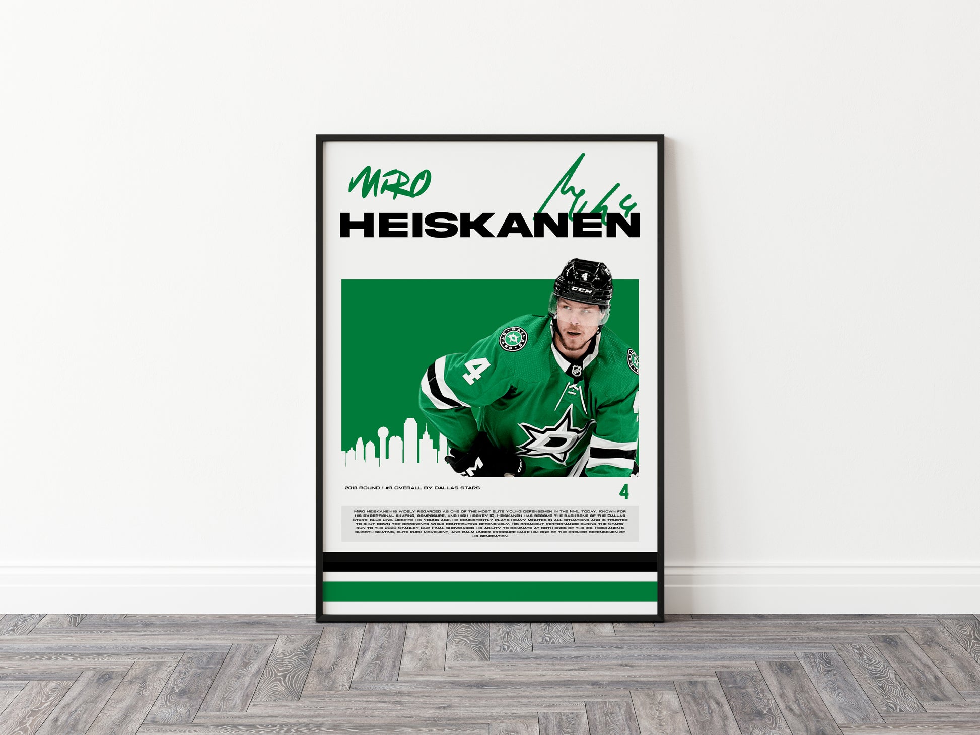 Miro Heiskanen Poster, Dallas Stars, (Digital Download)