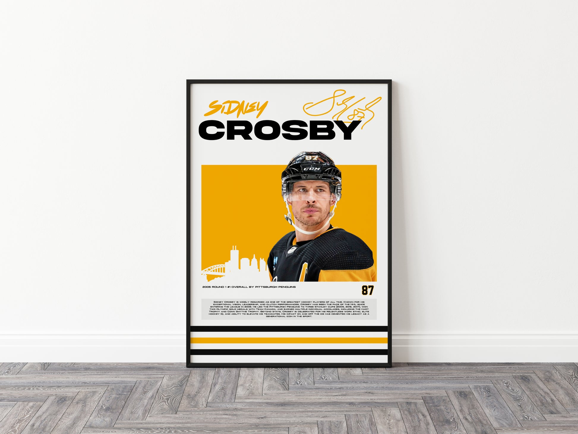Sidney Crosby Poster, Pittsburgh Penguins, (Digital Download)