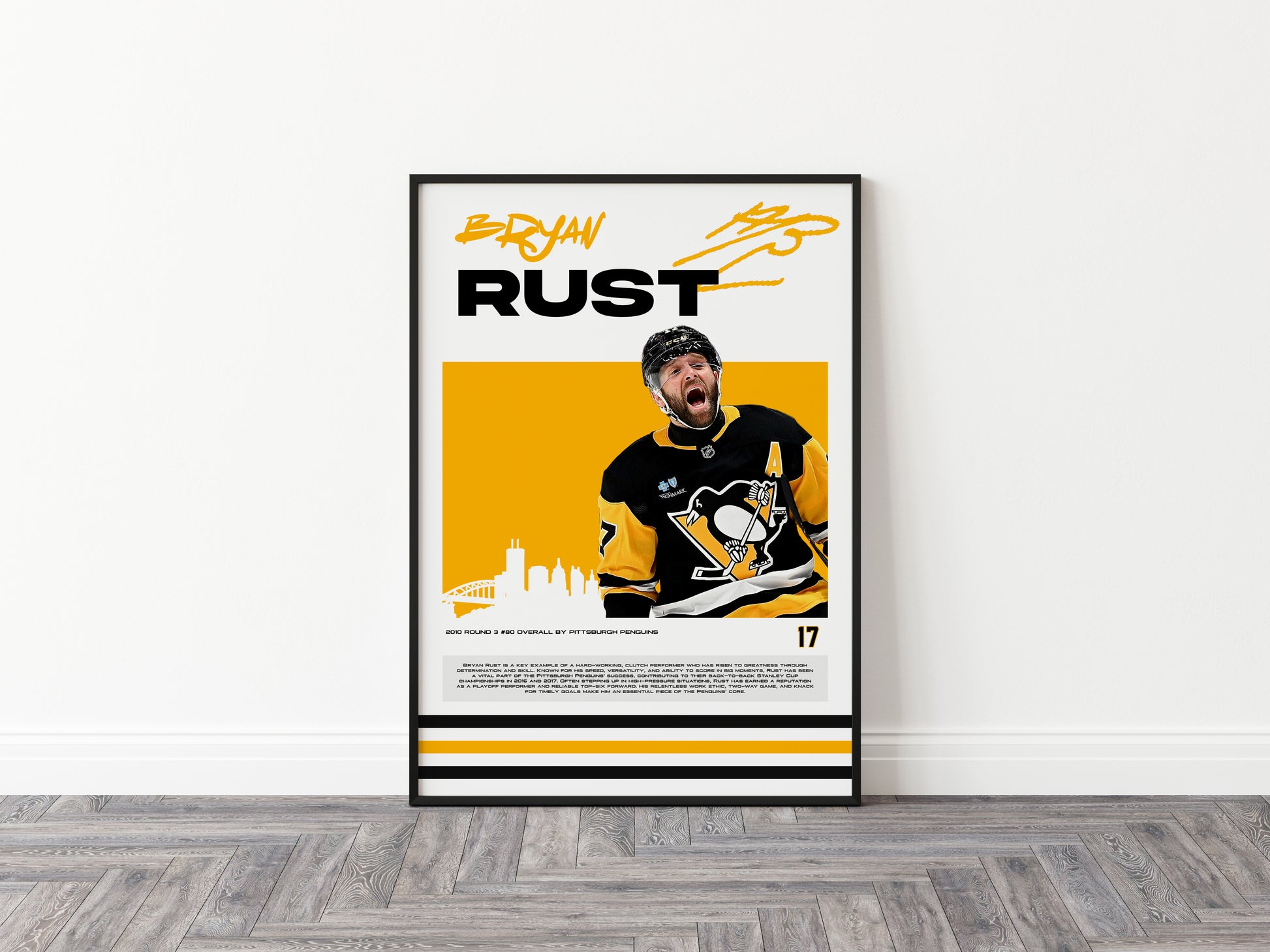 Bryan Rust Poster, Pittsburgh Penguins, (Digital Download)