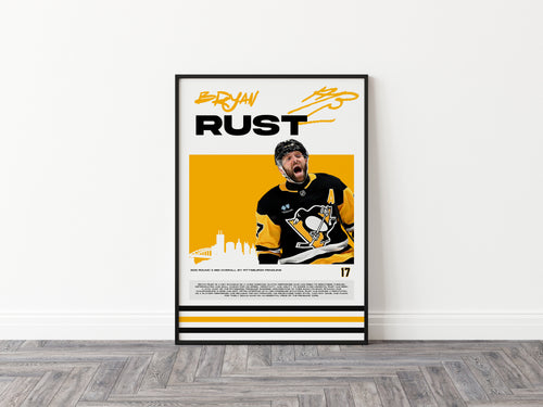 Bryan Rust Poster, Pittsburgh Penguins, (Digital Download)