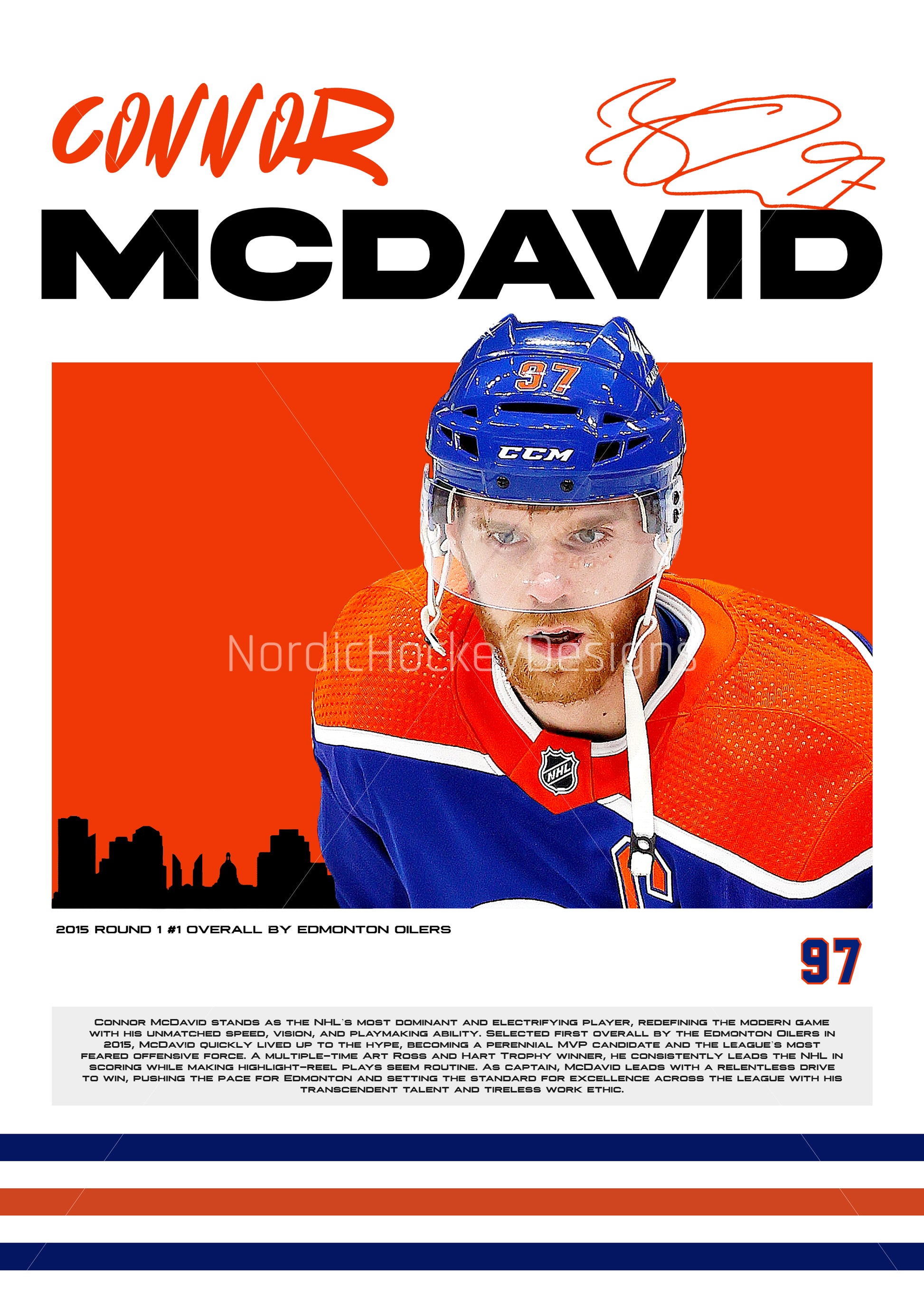 Connor McDavid Poster, Edmonton Oilers, (Digital Download)