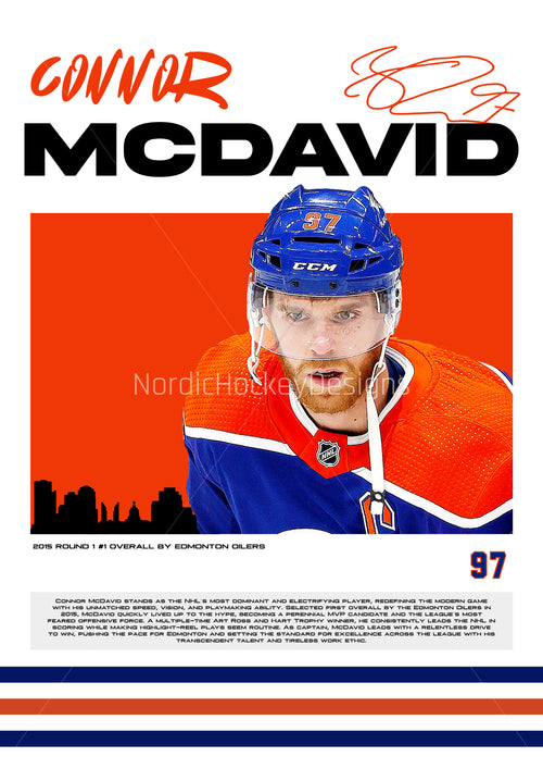 Connor McDavid Poster, Edmonton Oilers, (Digital Download)