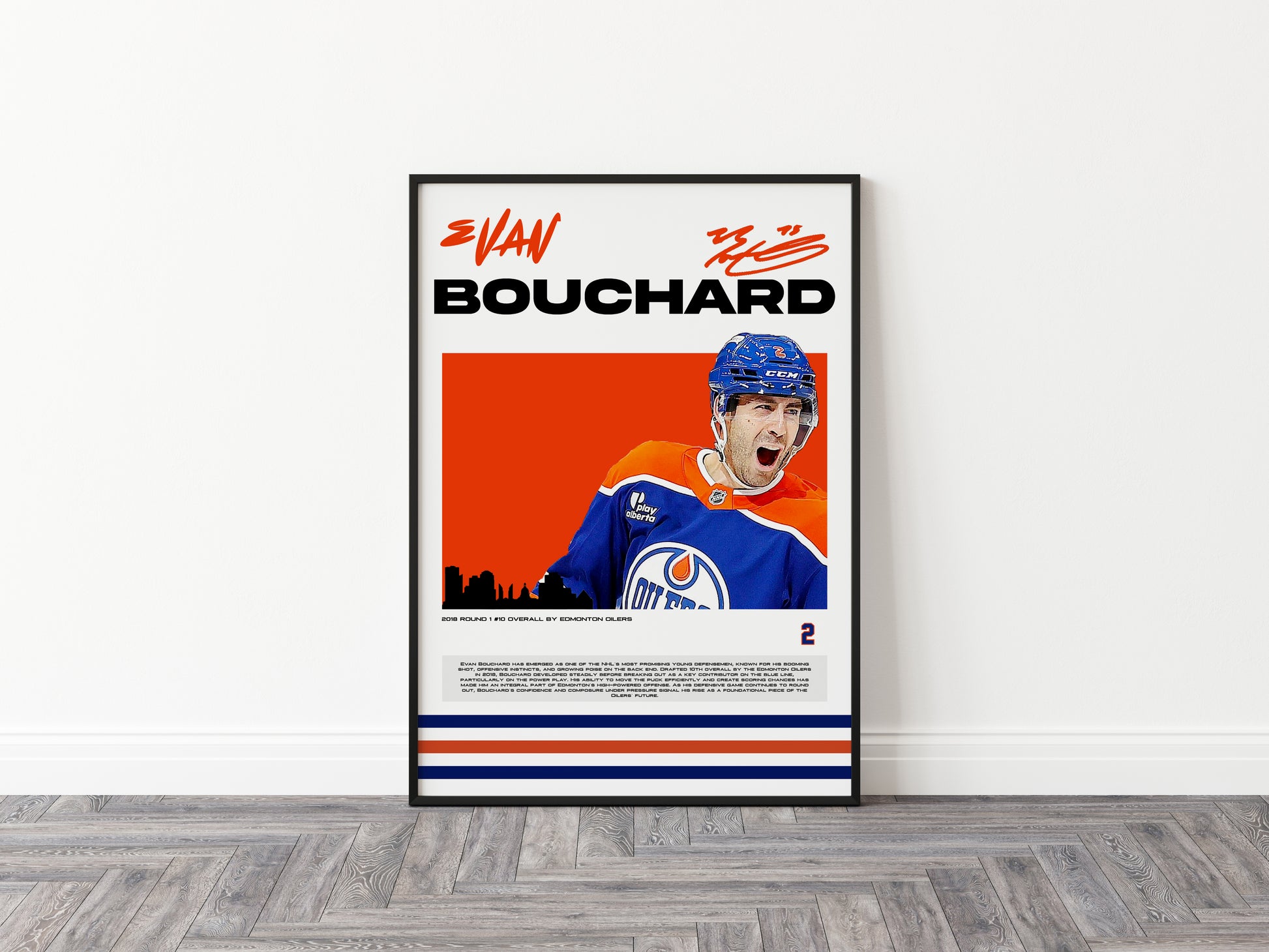 Evan Bouchard Poster, Edmonton Oilers, (Digital Download)