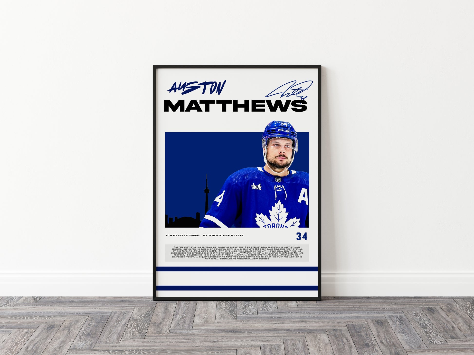 Auston Matthews Poster, Toronto Maple Leafs, (Digital Download)