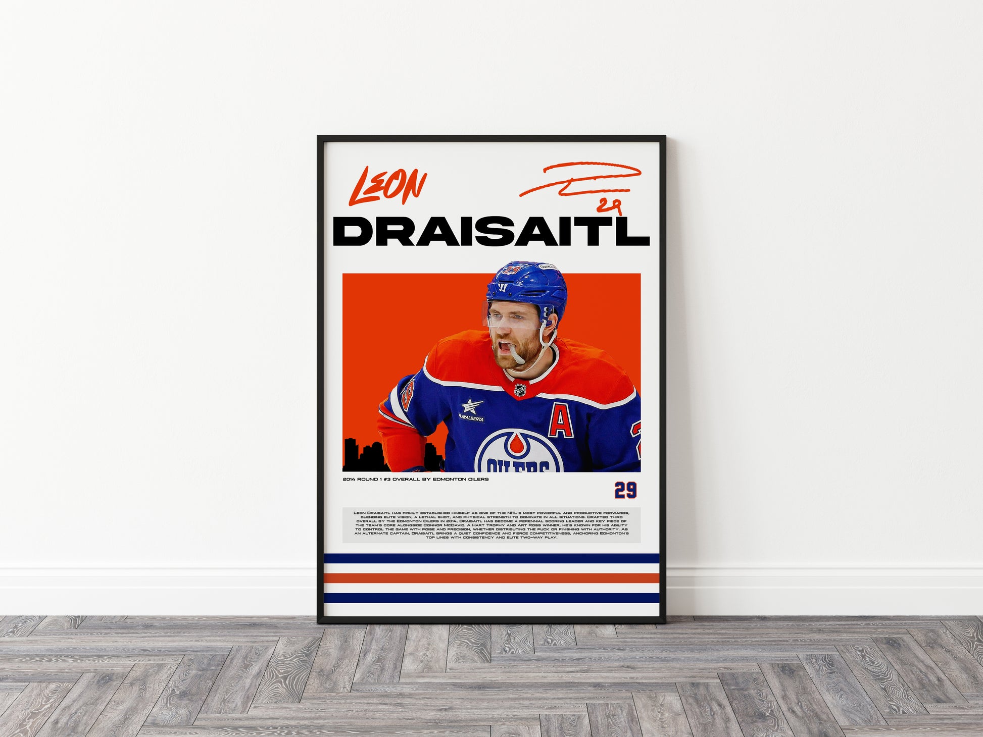 Leon Draisaitl Poster, Edmonton Oilers, (Digital Download)